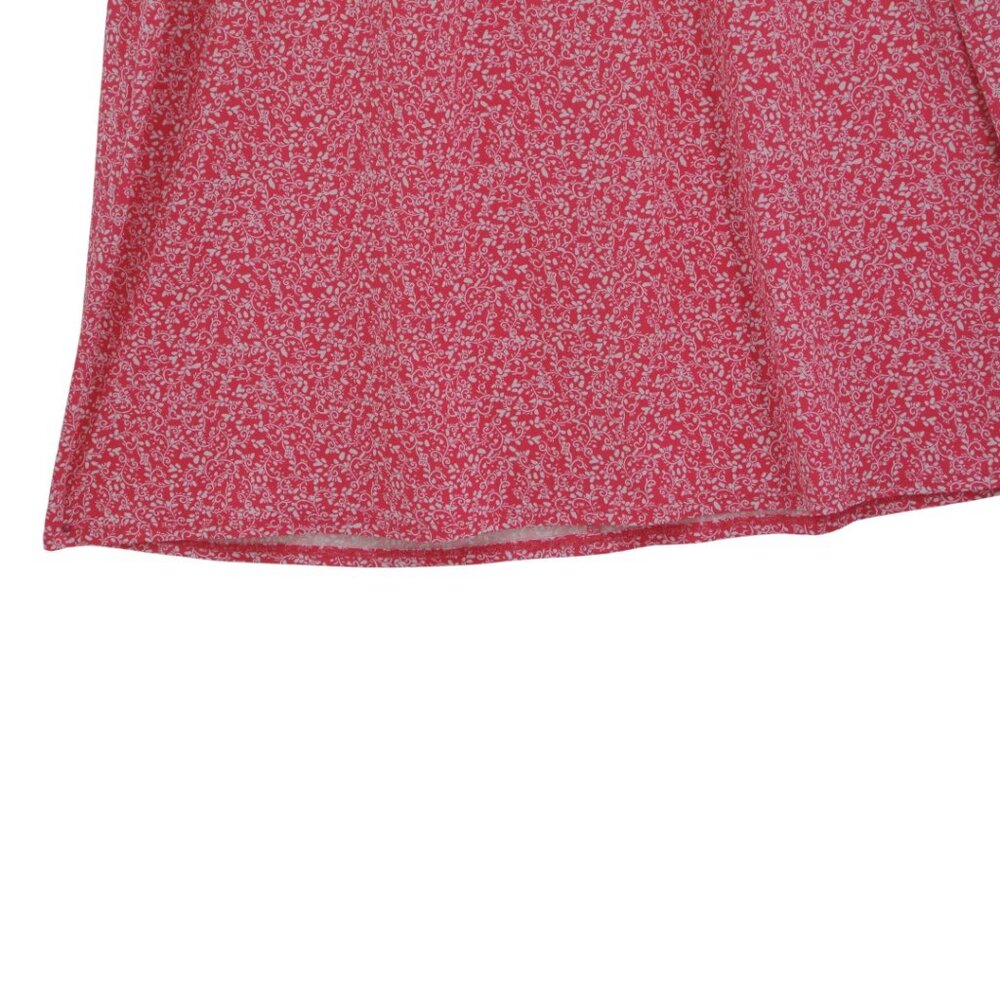 Halston Pink Floral Smocked Waist Sleeveless Midi Dress Size S - Picture 4 of 13